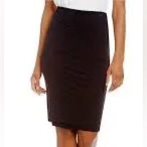 Vince Camuto Skirts | Elastic Waist Straight Pull-On Pencil Skirt Rich Black